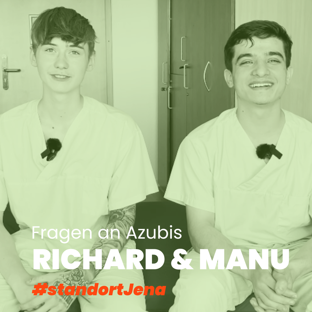 Richard und Manu sind Azubis in der Linimed Gruppe.